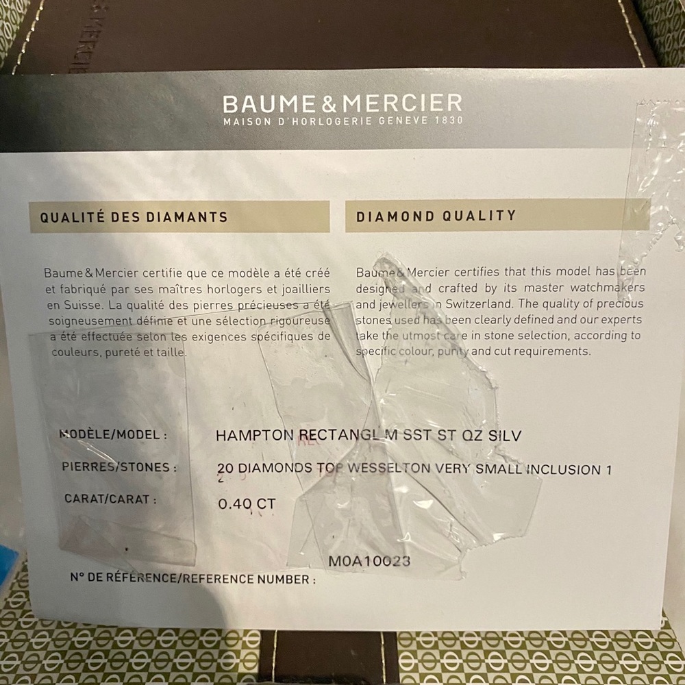 Blume & Mercier diamond watch silver & rose gold - Picture 11 of 12